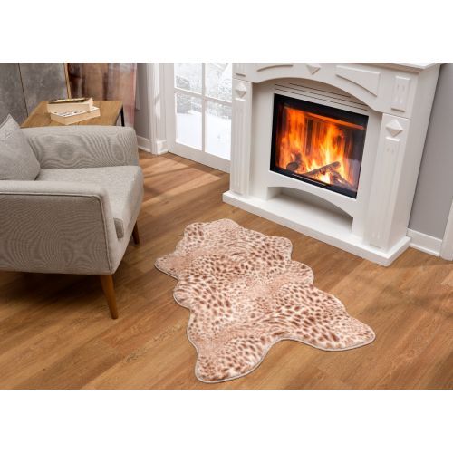 Kaymaz Taban Yıkanabilir Peluş Kaplan Post...